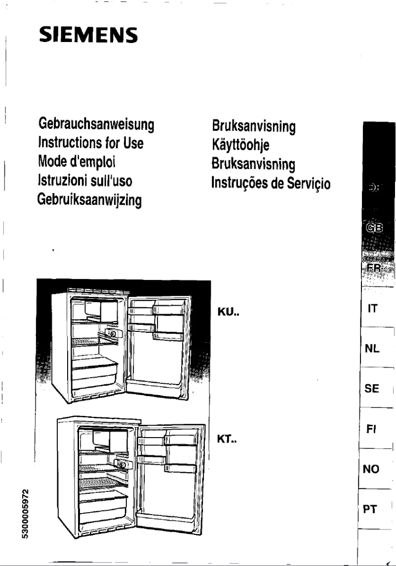 Page 1 de la notice Manuel utilisateur Siemens KT14N32