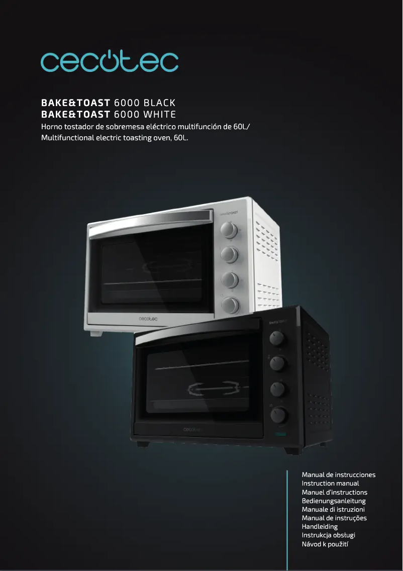 Page n°1 - Manuel utilisateur Cecotec Bake&Toast 6000