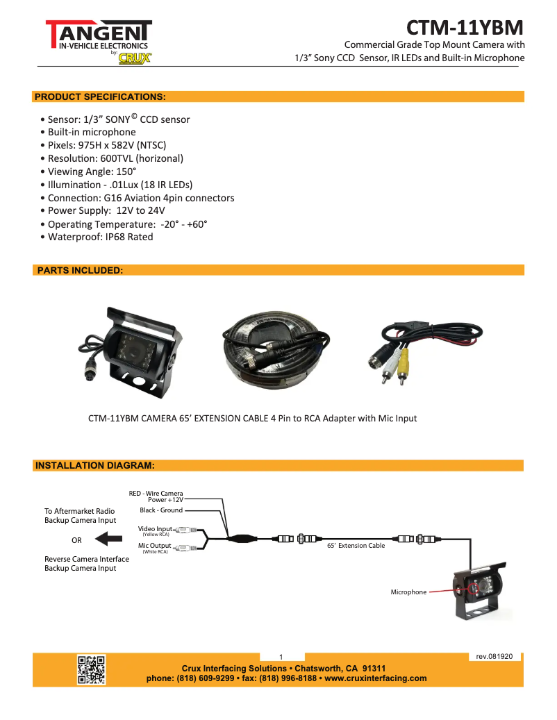 Image de la première page du manuel de l'appareil CTM-11YBM