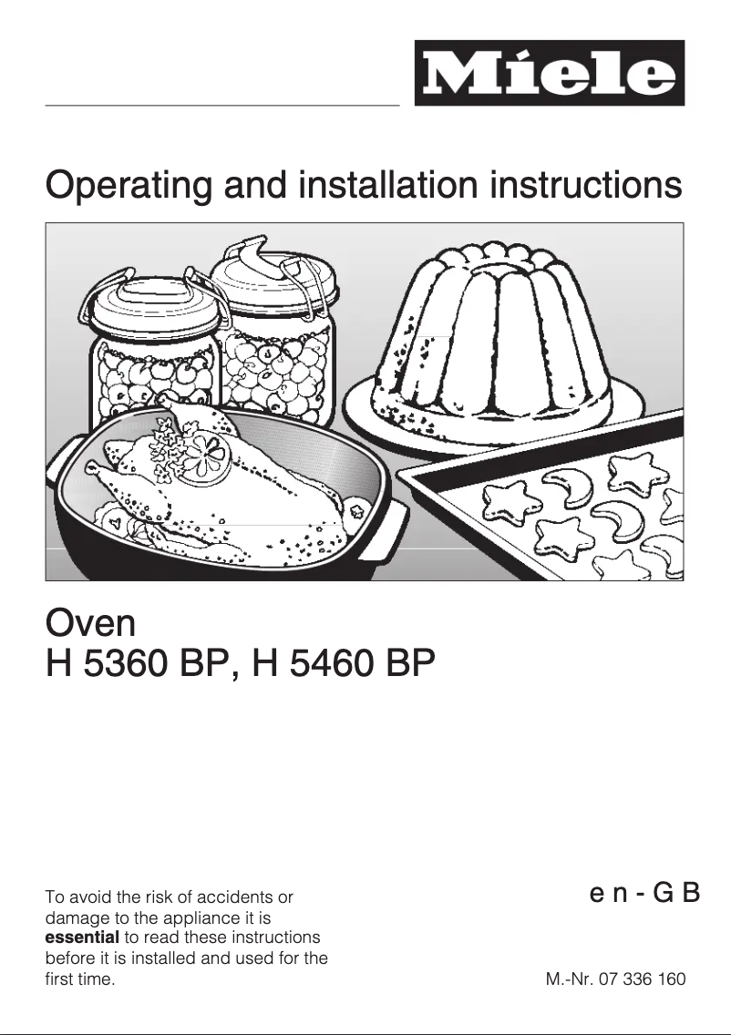 Página 1 del manual Manual de usuario Miele H 5460 BP