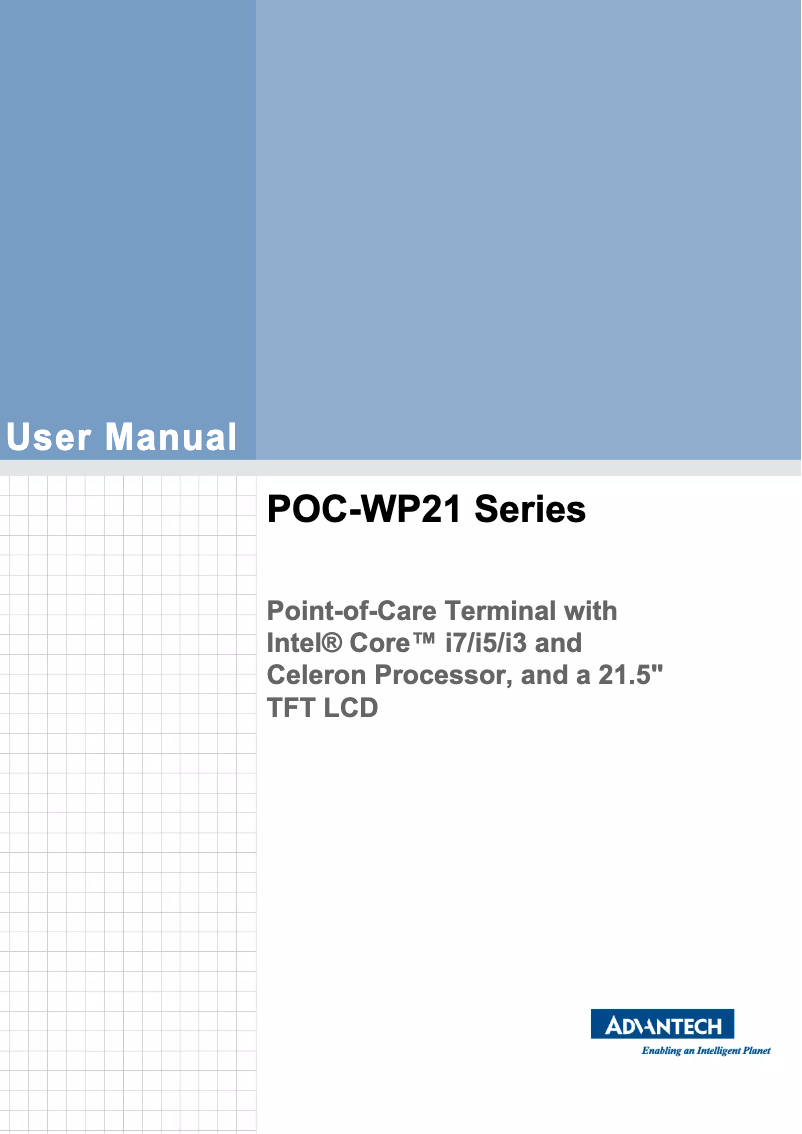 Image de la première page du manuel de l'appareil POC-WP21