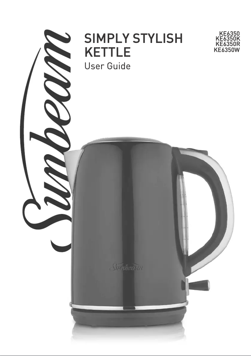Page n°1 - Manuel utilisateur Sunbeam KE6350K