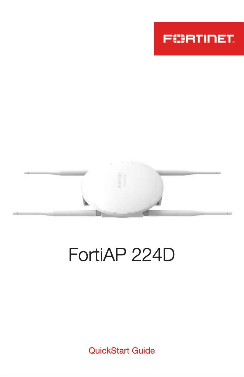 Page 1 de la notice Manuel utilisateur Fortinet FortiAP 224D