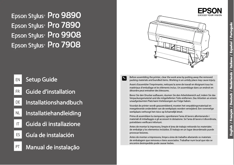 Page n°1 - Manuel utilisateur Epson Stylus Pro 9908