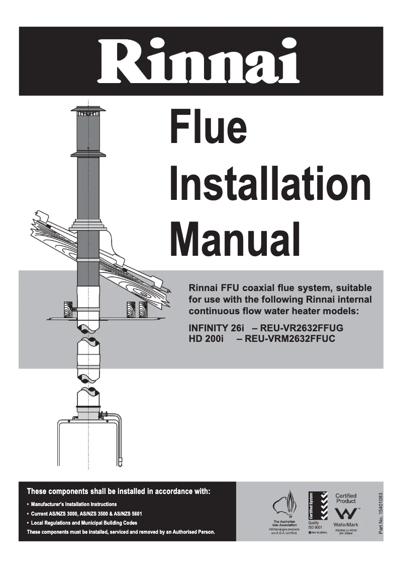 Page n°1 - Guide d'installation Rinnai Infinity 26