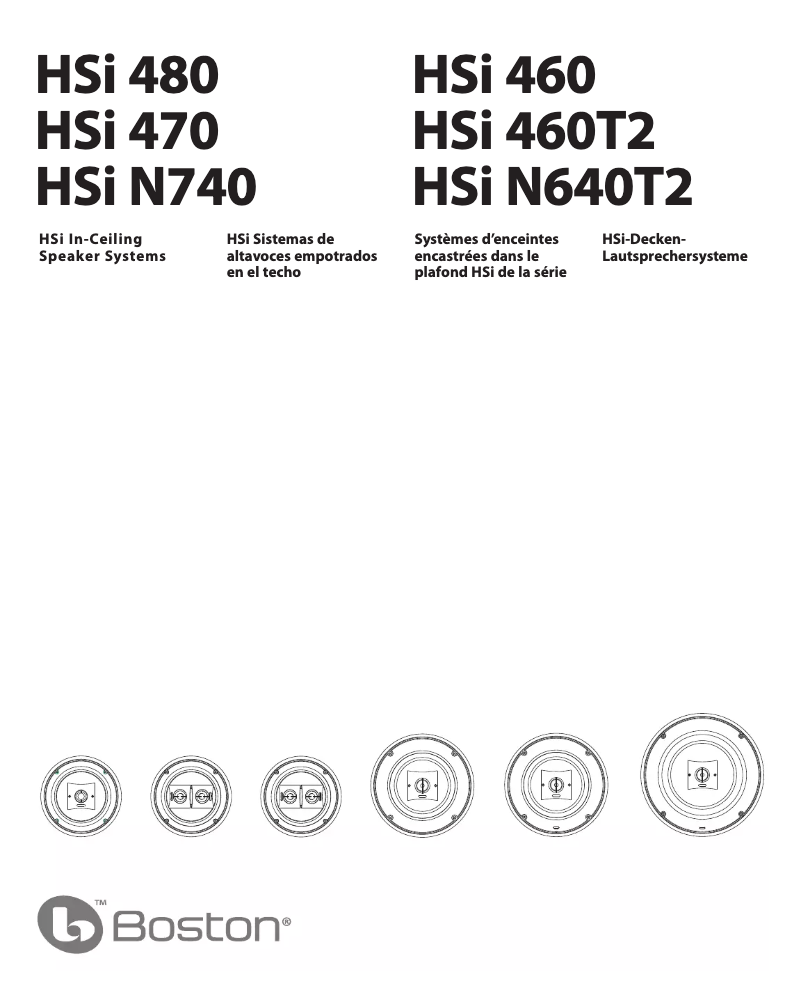 Page 1 de la notice Manuel utilisateur Boston Acoustics HSi 460