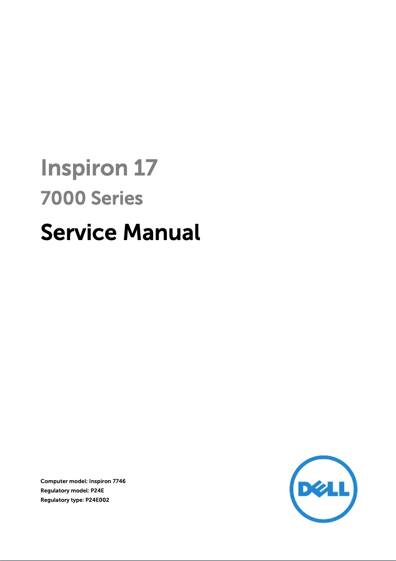 Image de la première page du manuel de l'appareil Inspiron 7746