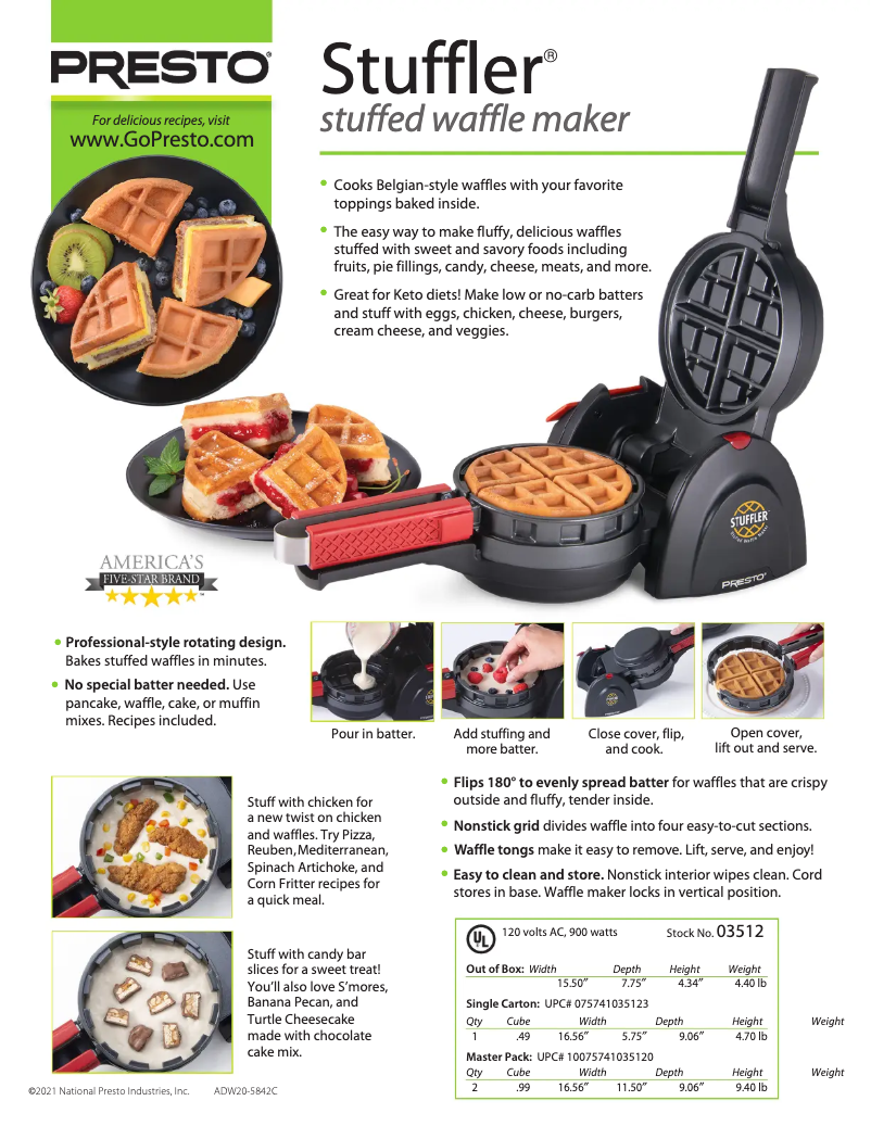 Image de la première page du manuel de l'appareil Stuffler 03512