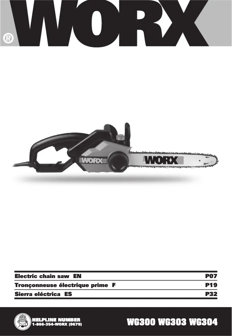 Page 1 de la notice Manuel utilisateur Worx WG300