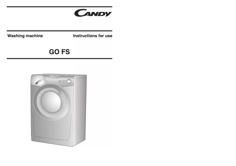 Image de la première page du manuel de l'appareil GO FS 262