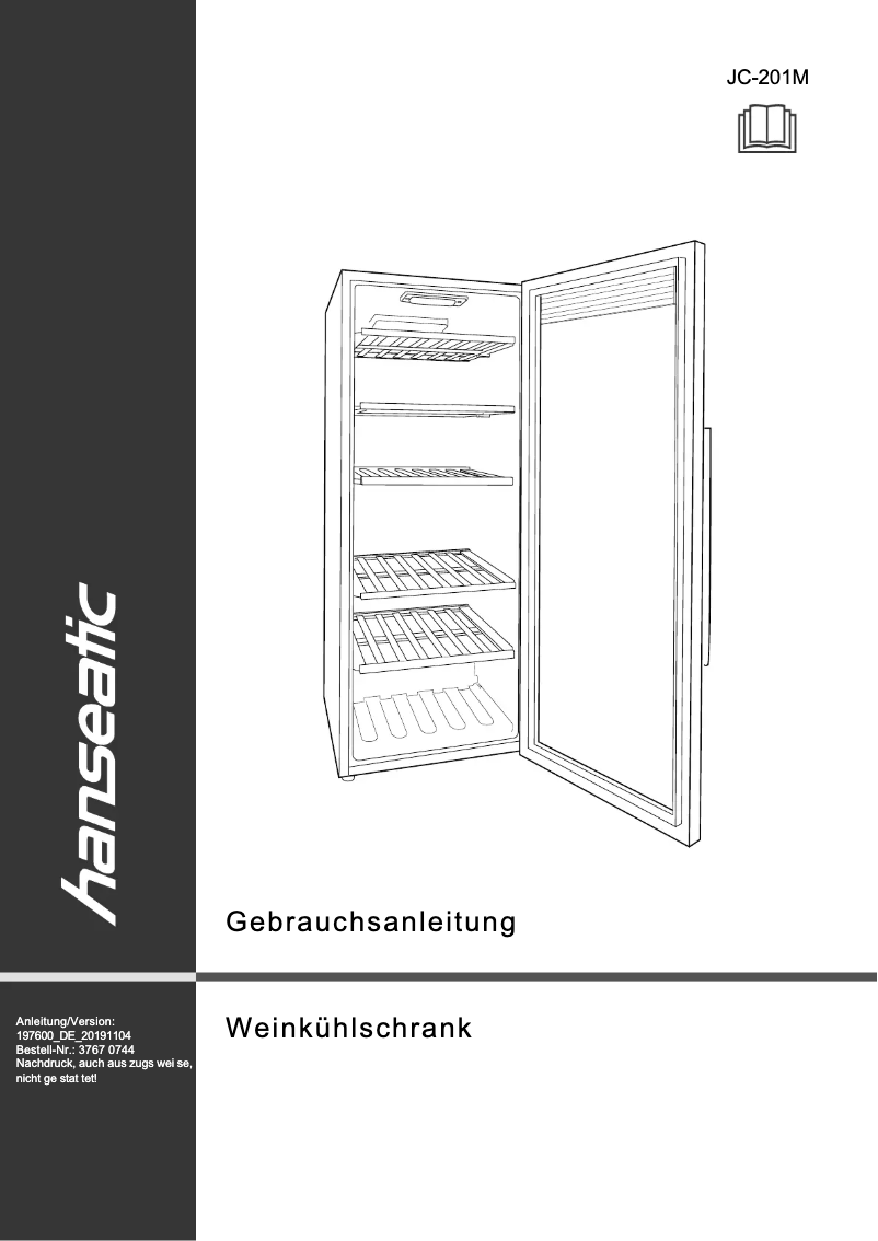 Page 1 de la notice Manuel utilisateur Hanseatic JC-201M