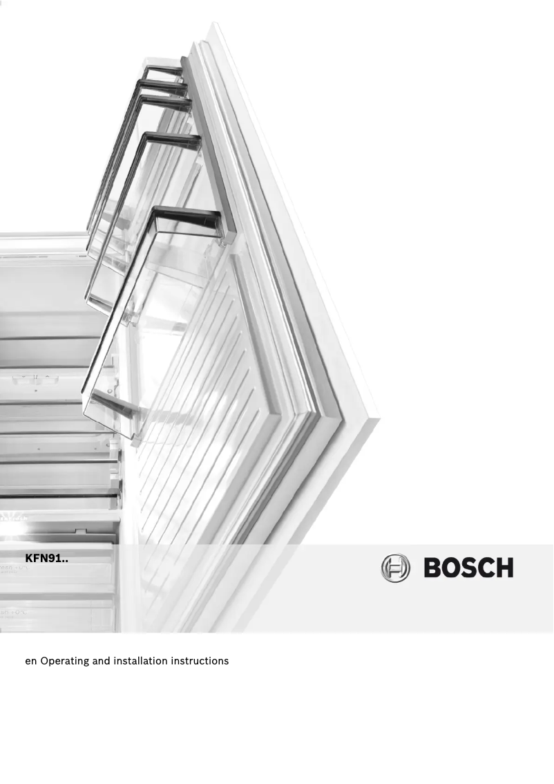 Page n°1 - Manuel utilisateur Bosch KFN91PJ20N