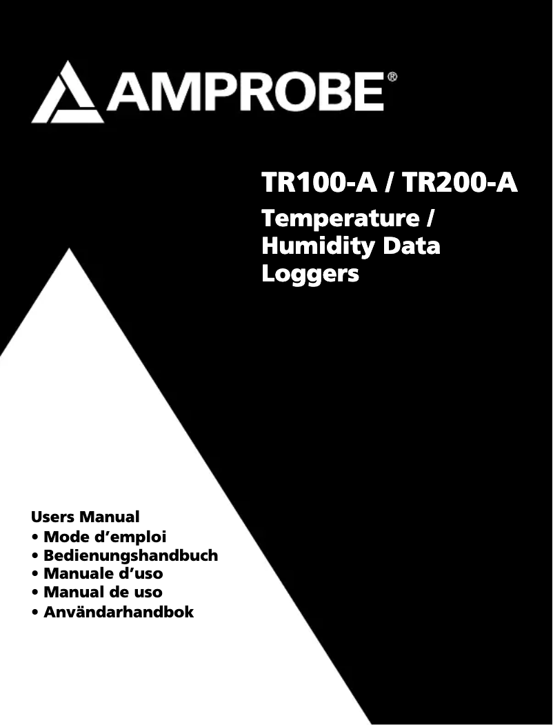 Página 1 del manual Manual de usuario Amprobe TR200-A