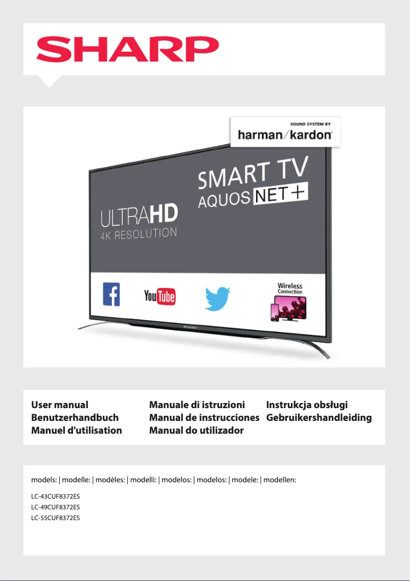 Page 1 de la notice Manuel utilisateur Sharp LC-49CUF8372ES