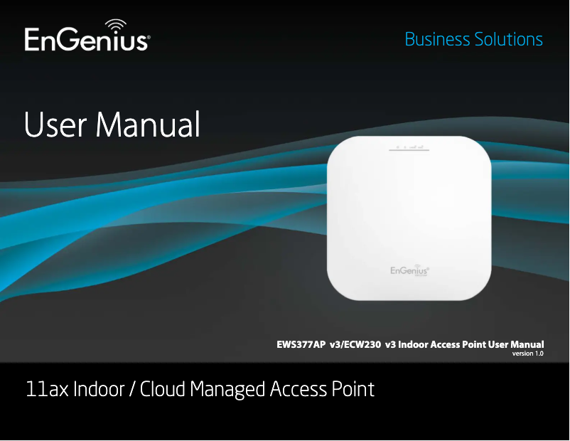 Image de la première page du manuel de l'appareil ECW230