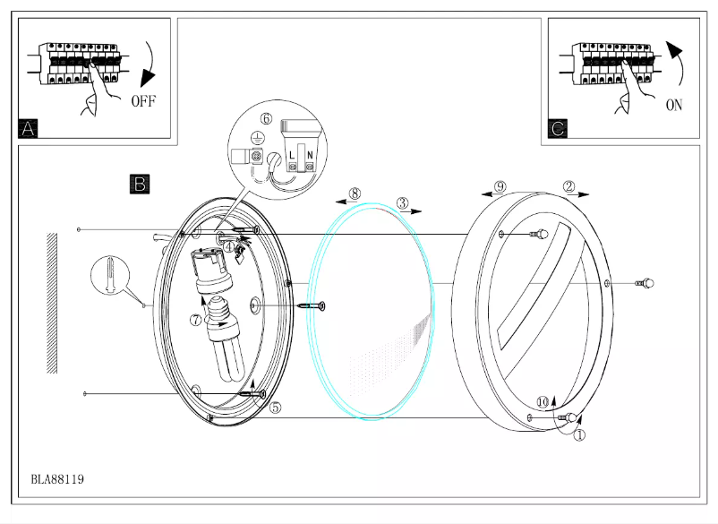 Page 1 de la notice Manuel utilisateur Eglo Sevilla