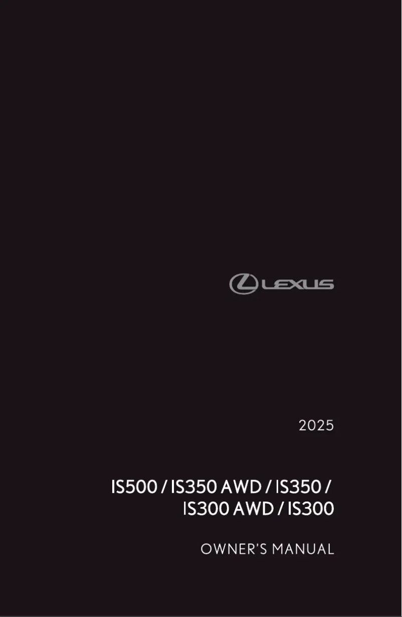 Image de la première page du manuel de l'appareil IS 500 RWD (2025)