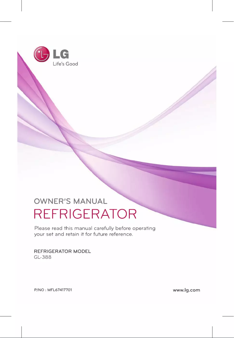 Page 1 de la notice Manuel utilisateur LG GL-388YRQ