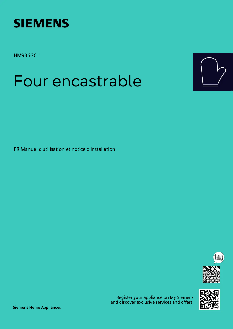 Page n°1 - Manuel utilisateur Siemens HM936GCB1