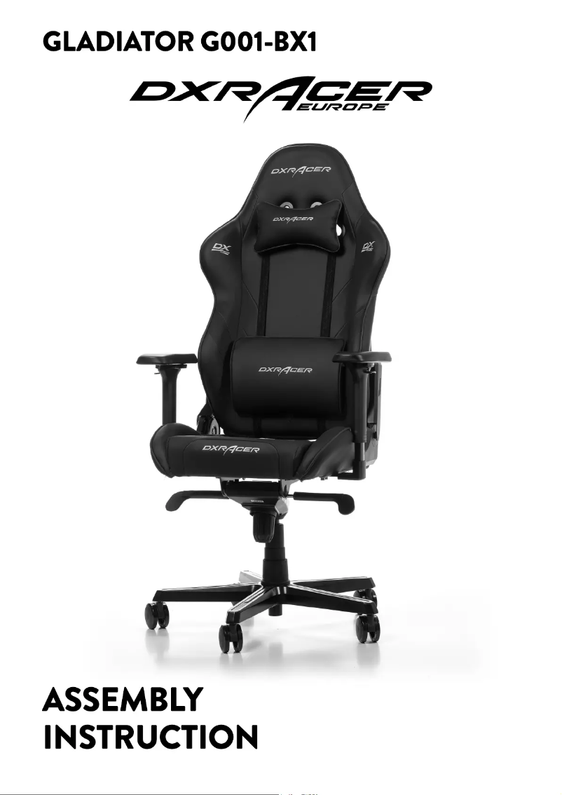 Page 1 de la notice Manuel utilisateur DXRacer GLADIATOR G001-N