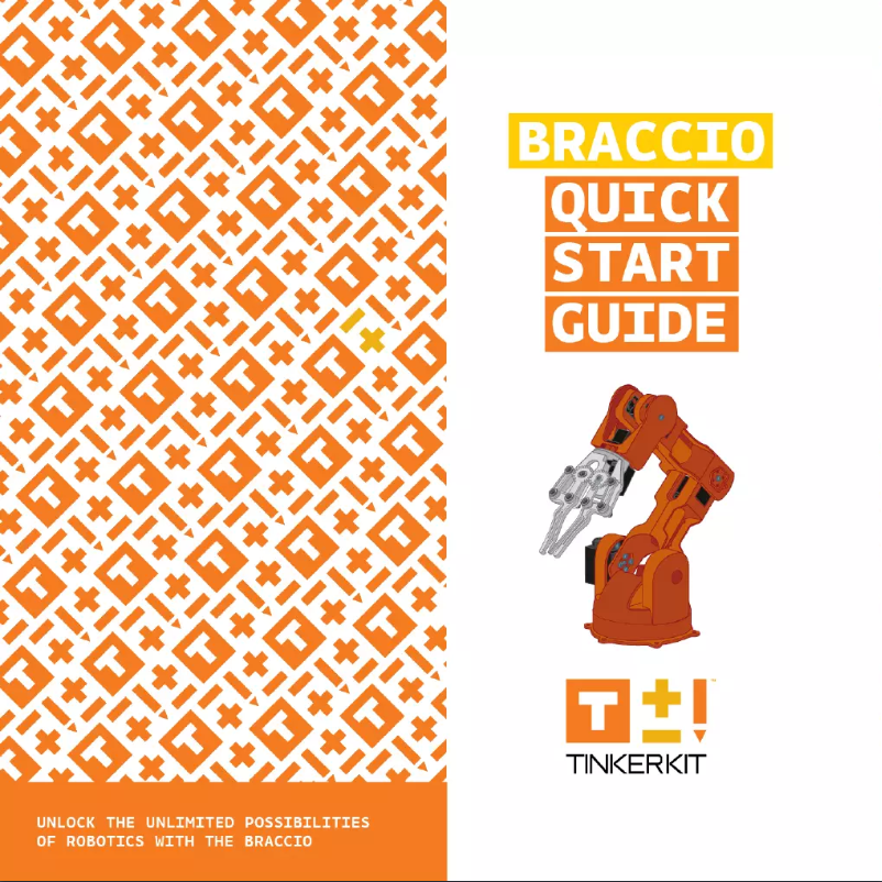 Image de la première page du manuel de l'appareil TinkerKit Braccio
