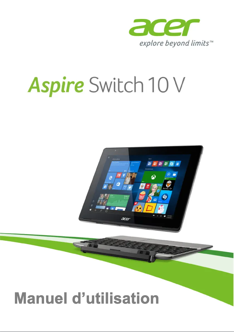Image de la première page du manuel de l'appareil Aspire Switch 10 V