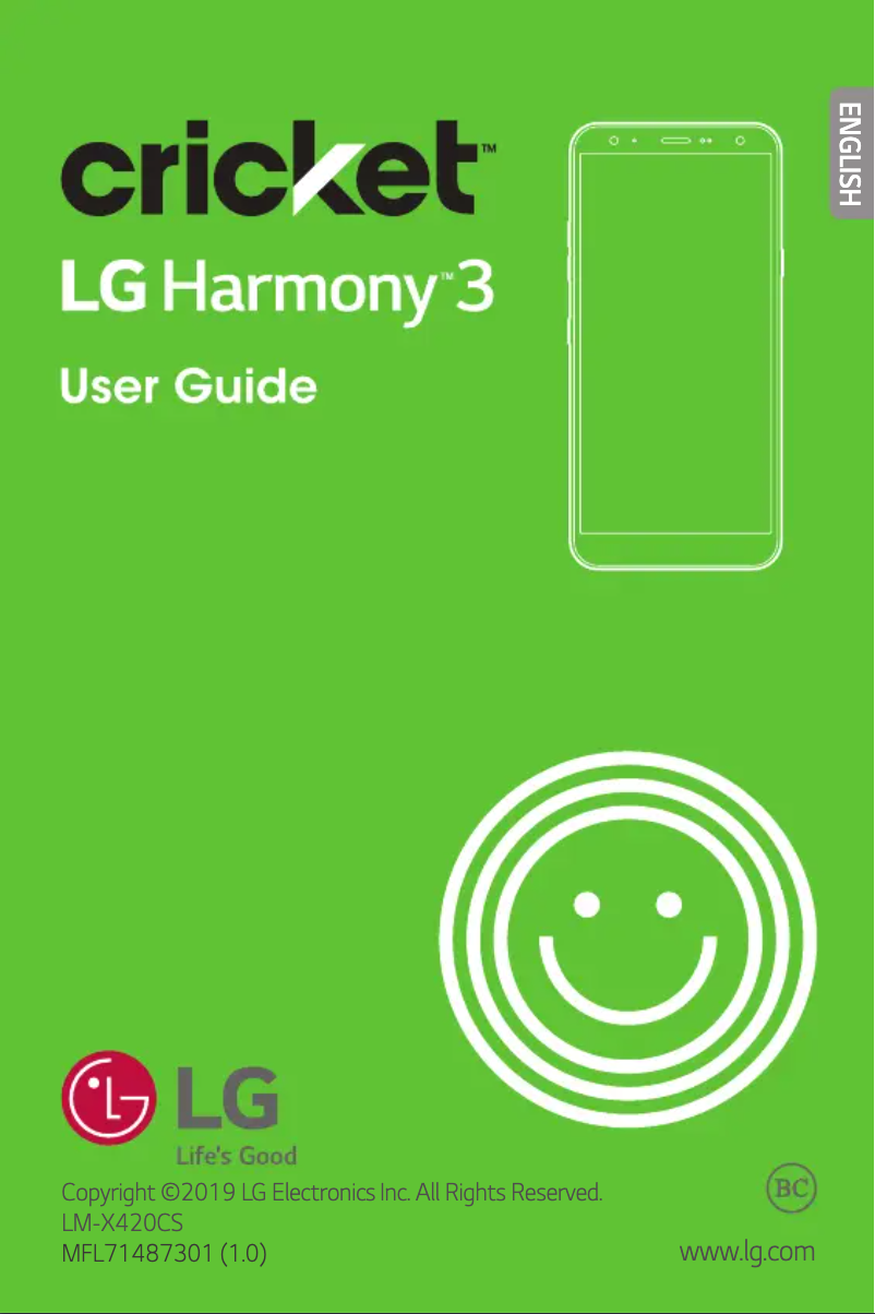 Page 1 de la notice Manuel utilisateur LG Harmony 3