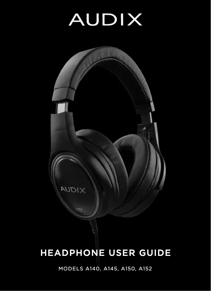 Page 1 de la notice Manuel utilisateur Audix A152