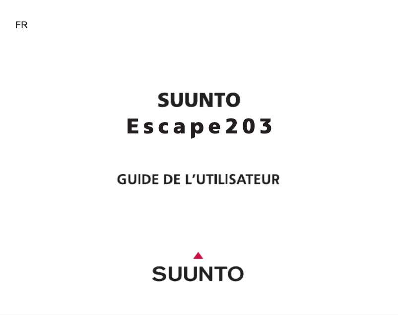 Página 1 del manual Manual de usuario Suunto Escape 203