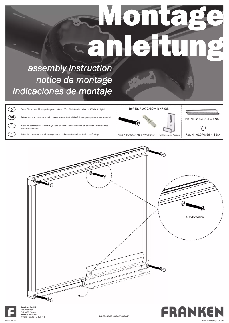 Página 1 del manual Manual de usuario Franken SC4103