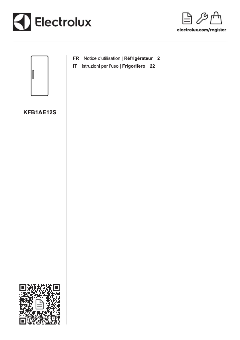 Image de la première page du manuel de l'appareil KFB1AE12S