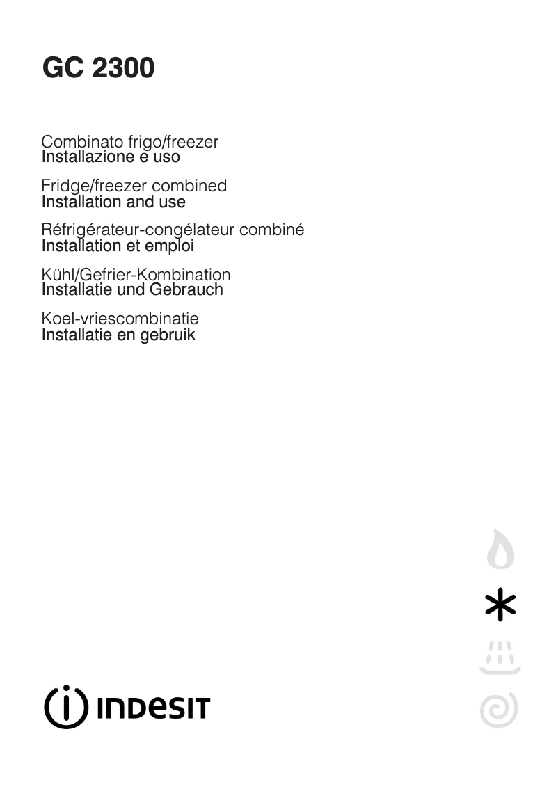 Page n°1 - Manuel utilisateur Indesit GC 2300 I INDES.