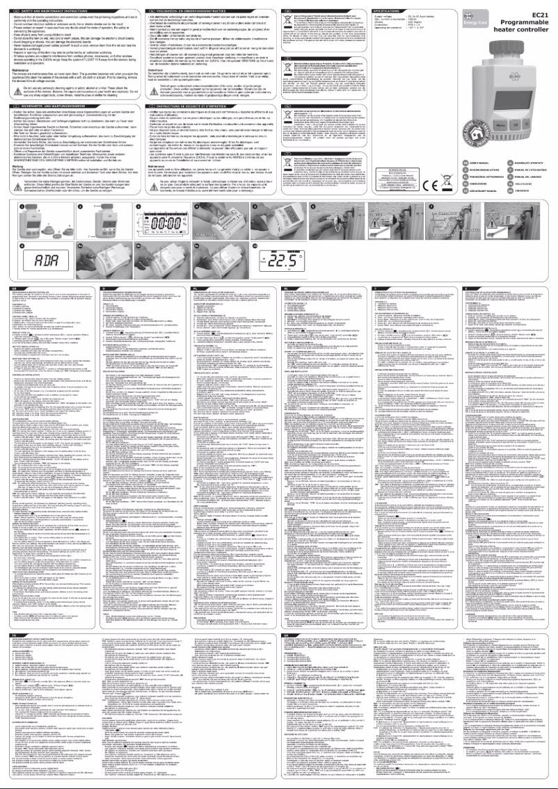 Page 1 de la notice Manuel utilisateur Elro EC21