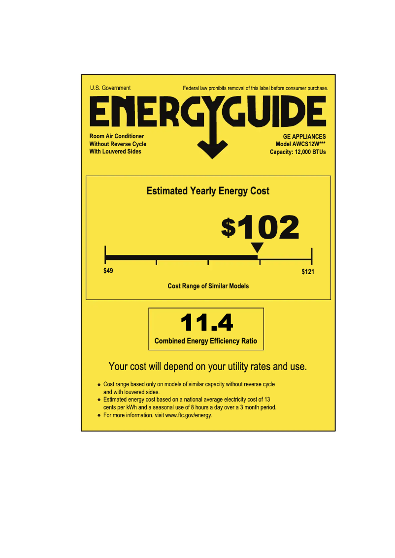 Image de la première page du manuel de l'appareil AWCS12WWF