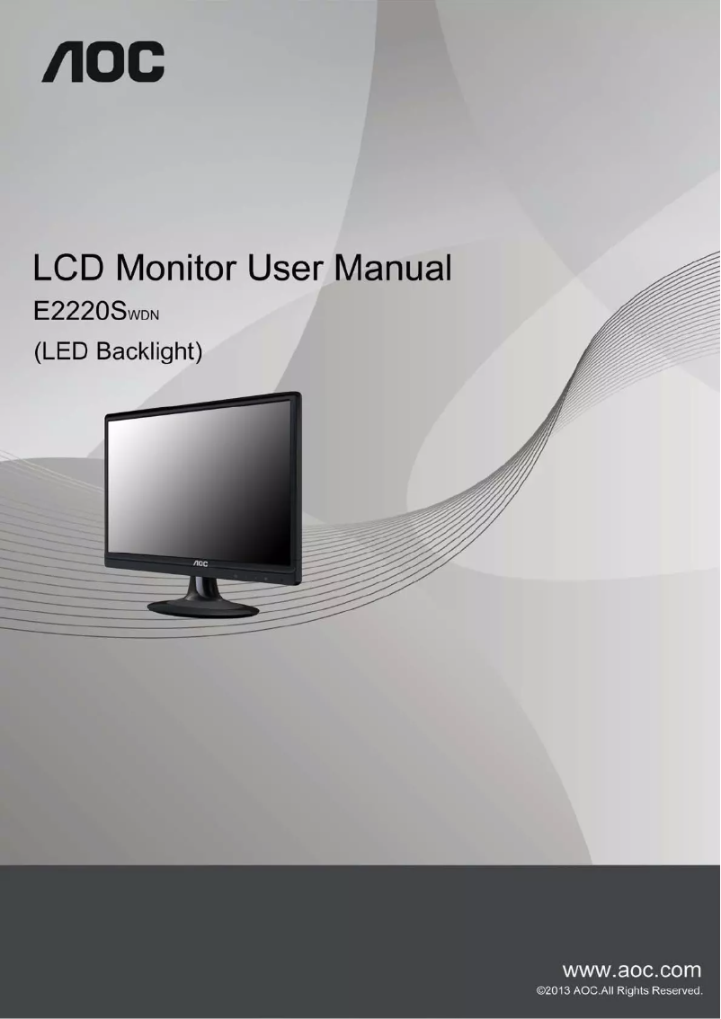 Page n°1 - Manuel utilisateur AOC E2220SWDN