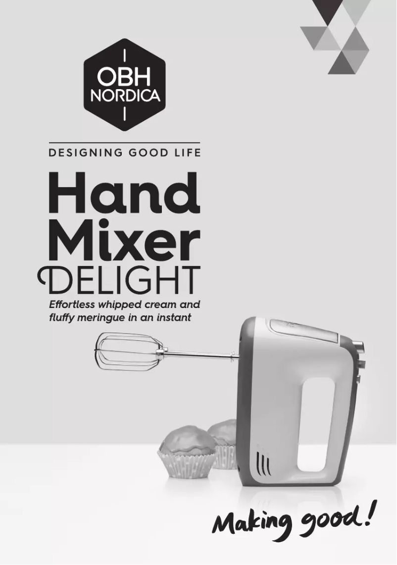 Page n°1 - Manuel utilisateur OBH Nordica Delight 6790