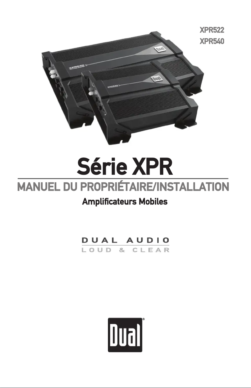 Image de la première page du manuel de l'appareil XPR540