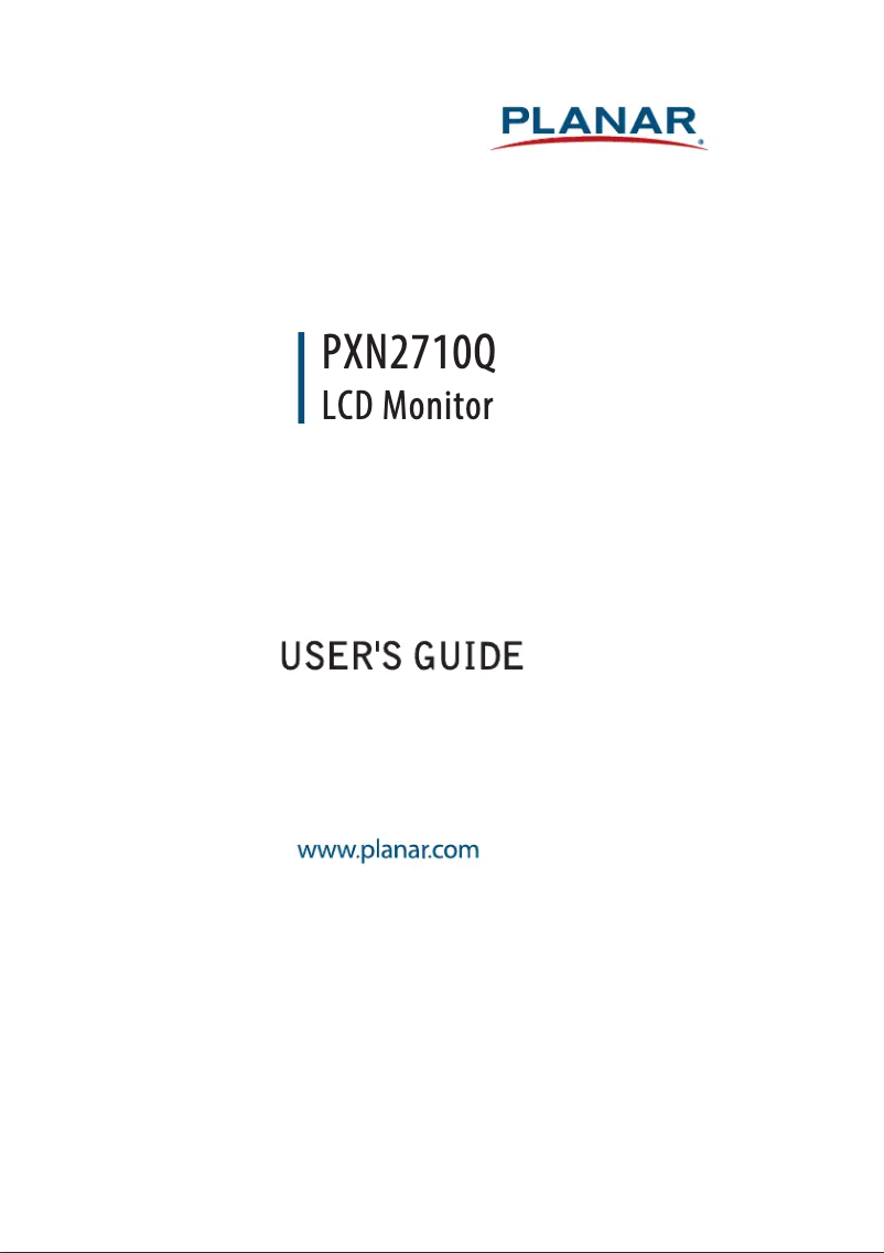 Image de la première page du manuel de l'appareil PXN2710Q