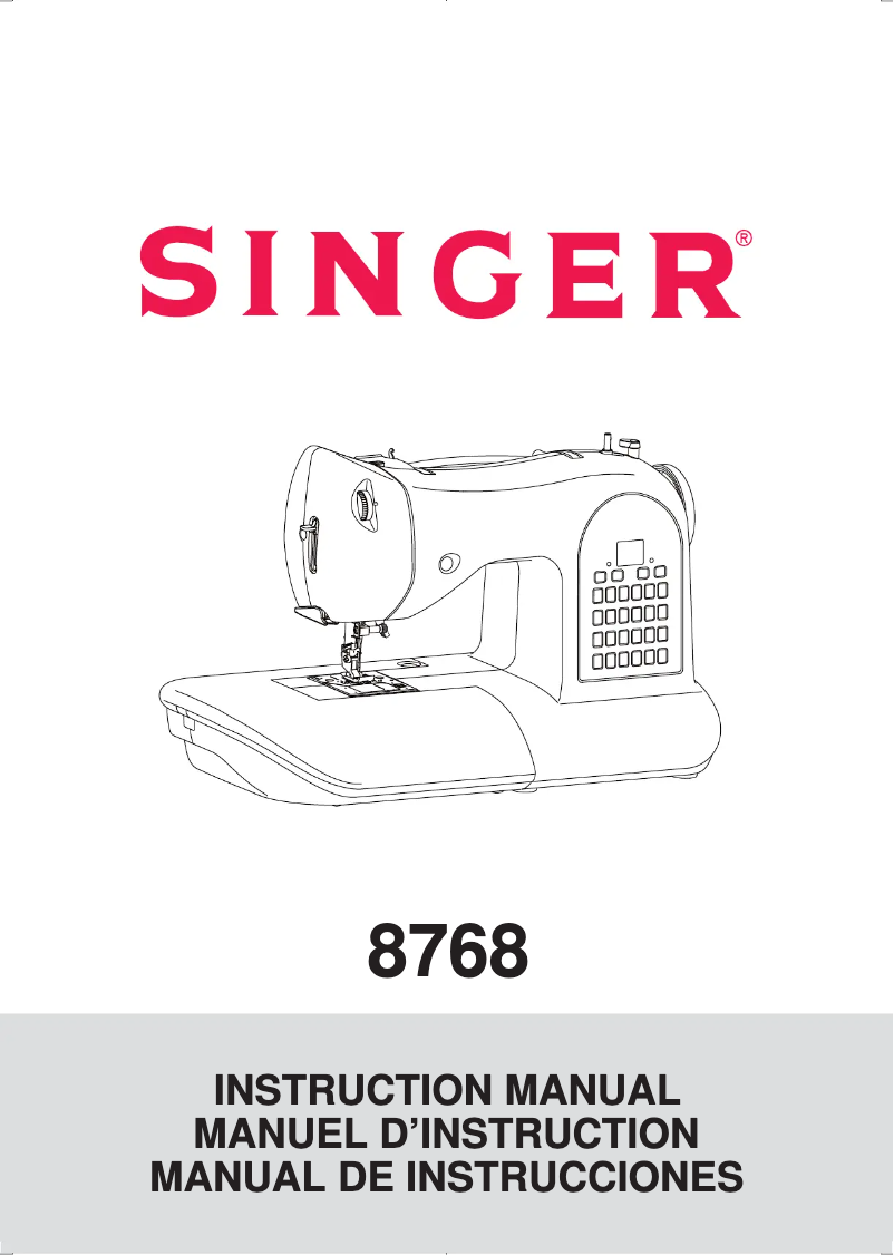 Page n°1 - Manuel utilisateur Singer Heritage 8768