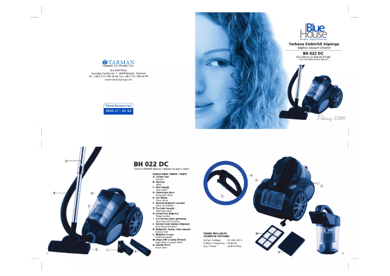 Page 1 de la notice Manuel utilisateur Blue House BH 022 DC