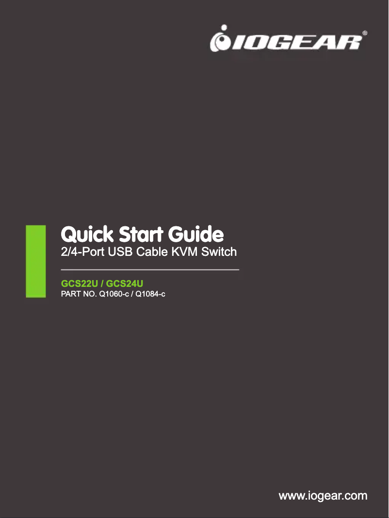 Page 1 de la notice Manuel utilisateur iogear GCS24U