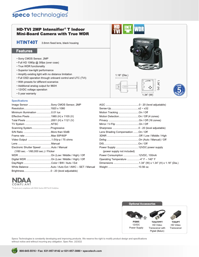 Image de la première page du manuel de l'appareil Intensifier T HTINT40T