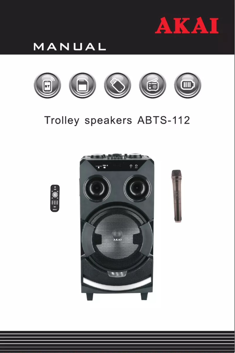 Page 1 de la notice Manuel utilisateur AKAI ABTS-112