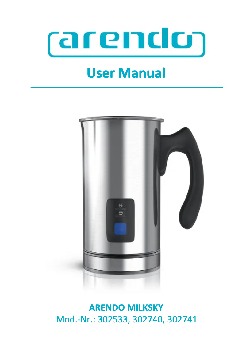 Page 1 de la notice Manuel utilisateur Arendo 302533
