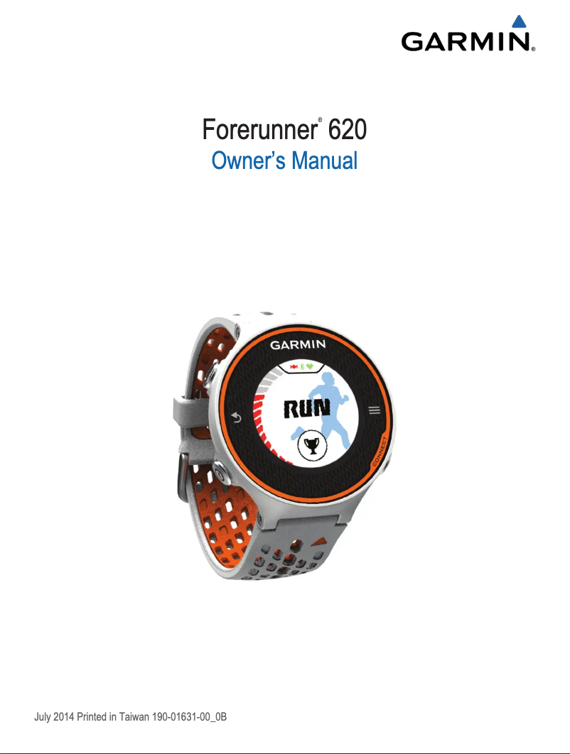 Page n°1 - Manuel utilisateur Garmin Forerunner 620