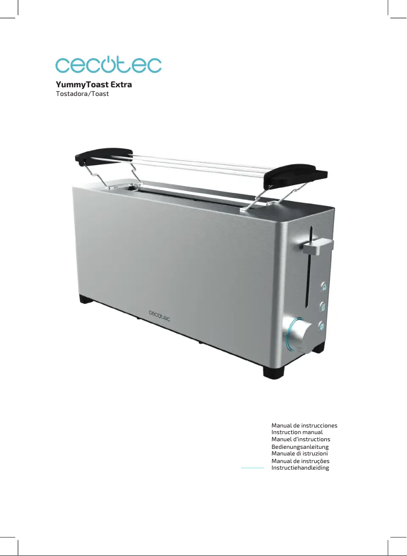 Page 1 de la notice Manuel utilisateur Cecotec YummyToast Extra