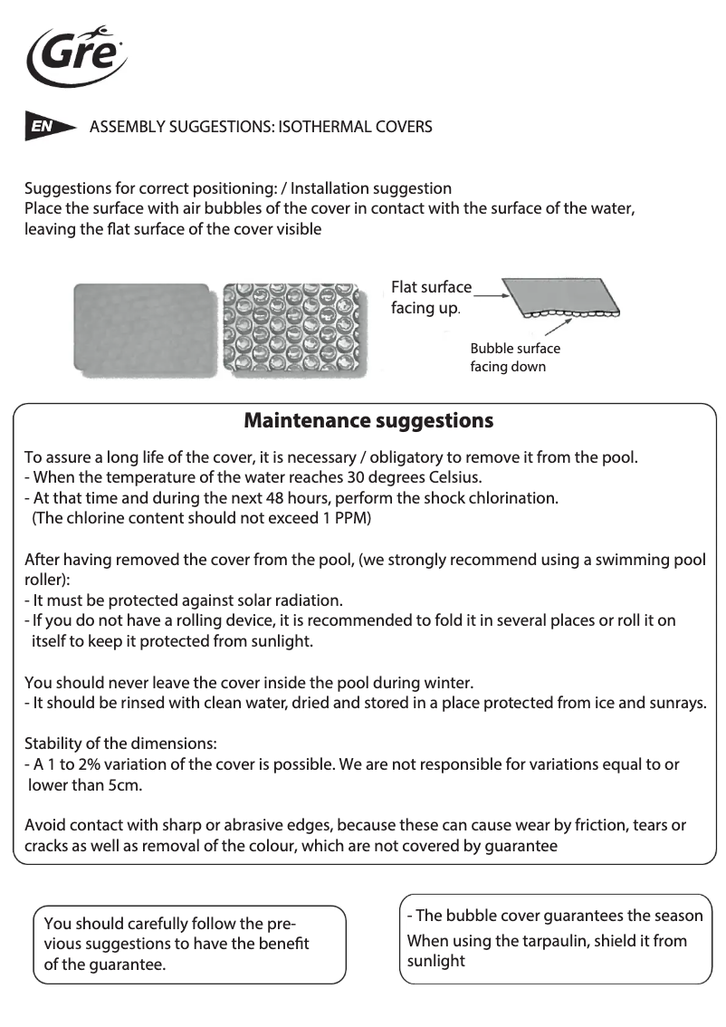 Page 1 de la notice Mode d'emploi Gre CVKPBOC535