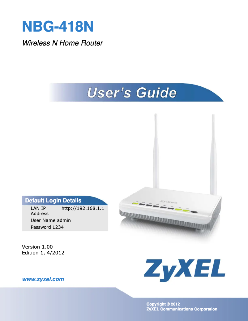 Image de la première page du manuel de l'appareil NBG-418N