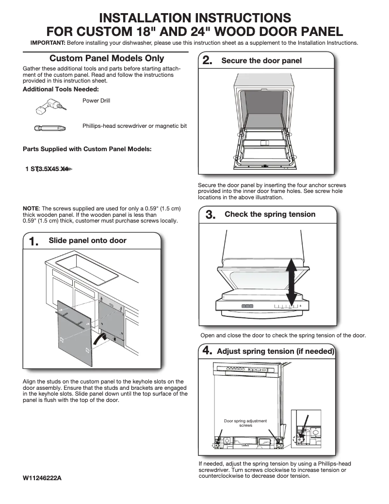 Page n°1 - Guide d'installation JennAir JDTFS24HM