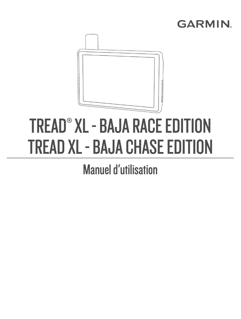 Page 1 de la notice Manuel utilisateur Garmin Tread XL Baja Chase Edition